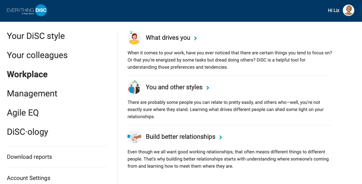 The Everything DiSC Catalyst learning platform